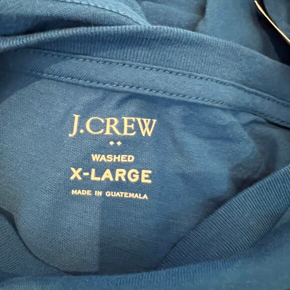 NWT J. Crew Men's Lustrous Royal Blue Washed Jersey Crewneck Tee - Picture 7 of 11